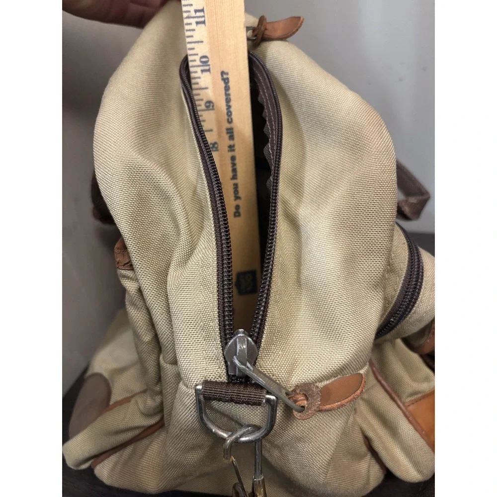 LL Bean Freeport Maine Canvas Leather Trim Carry On Travel Bag Messenger Vintage